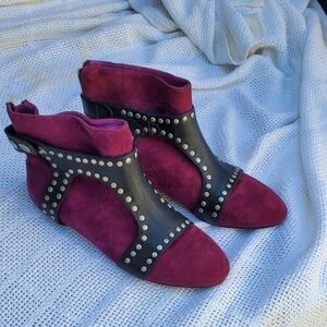 Purple‎ Biker  Ankle Boots 9.5